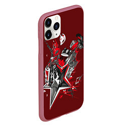 Чехол iPhone 11 Pro матовый Mask of Ren, цвет: 3D-малиновый — фото 2