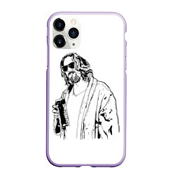 Чехол iPhone 11 Pro матовый Большой Лебовски Big Lebowski, цвет: 3D-светло-сиреневый