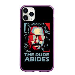 Чехол iPhone 11 Pro матовый The Dude Abides Лебовски, цвет: 3D-фиолетовый