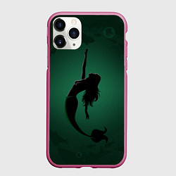 Чехол iPhone 11 Pro матовый Русалка силуэт