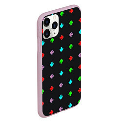 Чехол iPhone 11 Pro матовый Friday night funky arrows, цвет: 3D-розовый — фото 2