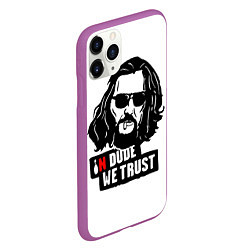 Чехол iPhone 11 Pro матовый In Dude we trust, цвет: 3D-фиолетовый — фото 2