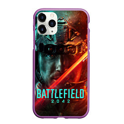 Чехол iPhone 11 Pro матовый Battlefield 2042 Soldier face