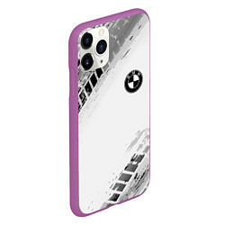 Чехол iPhone 11 Pro матовый BMW ПРОТЕКТОР ШИН, цвет: 3D-фиолетовый — фото 2