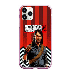 Чехол iPhone 11 Pro матовый Бандит дикого запада RDR 2, цвет: 3D-розовый