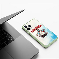Чехол iPhone 11 Pro матовый Coronavirus, цвет: 3D-салатовый — фото 2