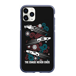 Чехол iPhone 11 Pro матовый The chase never ends, цвет: 3D-серый