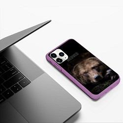 Чехол iPhone 11 Pro матовый Русский MEDVED, цвет: 3D-фиолетовый — фото 2