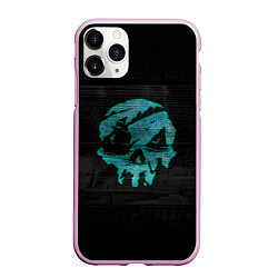 Чехол iPhone 11 Pro матовый Skull of pirate, цвет: 3D-розовый