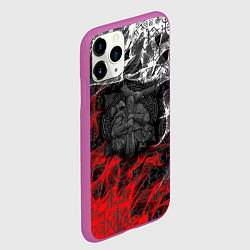 Чехол iPhone 11 Pro матовый Викинги, цвет: 3D-фиолетовый — фото 2