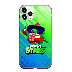 Чехол iPhone 11 Pro матовый Базз Buzz Brawl Stars, цвет: 3D-фиолетовый