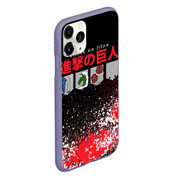 Чехол iPhone 11 Pro матовый ATTACK ON TITAN LOGO, цвет: 3D-серый — фото 2