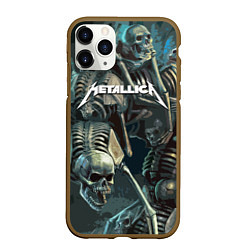 Чехол iPhone 11 Pro матовый Metallica Metal Skull