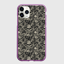 Чехол iPhone 11 Pro матовый Гангстер, цвет: 3D-фиолетовый