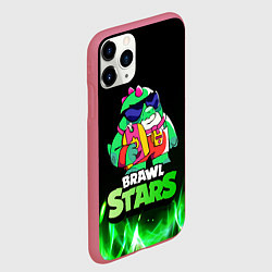 Чехол iPhone 11 Pro матовый Базз Buzz Brawl Stars Огонь, цвет: 3D-малиновый — фото 2