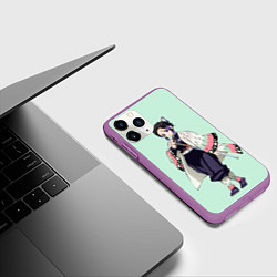 Чехол iPhone 11 Pro матовый Шинобу Кочо, Столб Насекомого, цвет: 3D-фиолетовый — фото 2