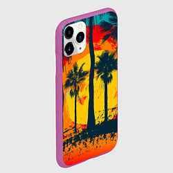 Чехол iPhone 11 Pro матовый Гавайи, цвет: 3D-фиолетовый — фото 2