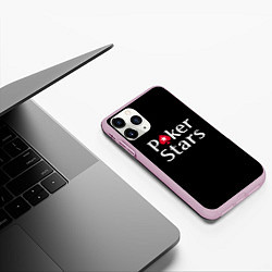 Чехол iPhone 11 Pro матовый Poker Stars, цвет: 3D-розовый — фото 2