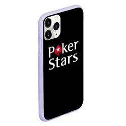 Чехол iPhone 11 Pro матовый Poker Stars, цвет: 3D-светло-сиреневый — фото 2