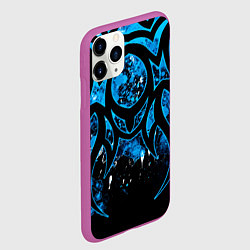 Чехол iPhone 11 Pro матовый Абстракция, цвет: 3D-фиолетовый — фото 2
