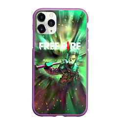 Чехол iPhone 11 Pro матовый FREEFIRE Battlegrounds Z, цвет: 3D-фиолетовый