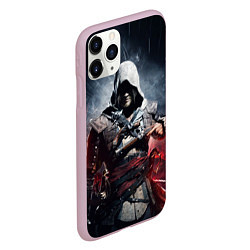 Чехол iPhone 11 Pro матовый Assassins Creed 4: Black Flag, цвет: 3D-розовый — фото 2