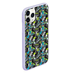Чехол iPhone 11 Pro матовый Сноуборд, цвет: 3D-светло-сиреневый — фото 2