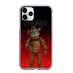 Чехол iPhone 11 Pro матовый FNAF FREDDY, цвет: 3D-светло-сиреневый