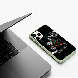 Чехол iPhone 11 Pro матовый Бакуго и Деку станут номером 1, цвет: 3D-салатовый — фото 2