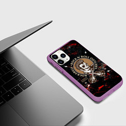 Чехол iPhone 11 Pro матовый Элвис Пресли Rock n roll, цвет: 3D-фиолетовый — фото 2