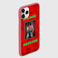 Чехол iPhone 11 Pro матовый Поклонница Леонтьева, цвет: 3D-малиновый — фото 2