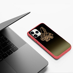 Чехол iPhone 11 Pro матовый Цепочка геймера, цвет: 3D-красный — фото 2