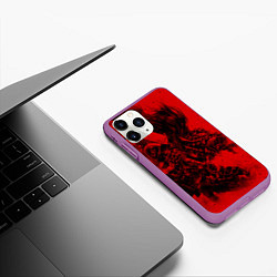 Чехол iPhone 11 Pro матовый BERSERK БЕРСЕРК, цвет: 3D-фиолетовый — фото 2