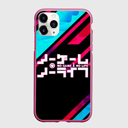 Чехол iPhone 11 Pro матовый NO GAME NO LIFE LOGO, цвет: 3D-малиновый