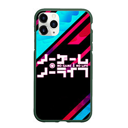 Чехол iPhone 11 Pro матовый NO GAME NO LIFE LOGO, цвет: 3D-темно-зеленый