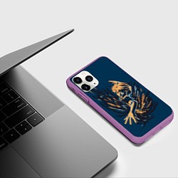 Чехол iPhone 11 Pro матовый ХИНАТА ВОЛЕЙБОЛ, цвет: 3D-фиолетовый — фото 2