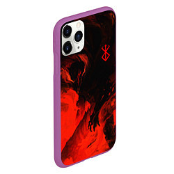 Чехол iPhone 11 Pro матовый БЕРСЕРК красками, цвет: 3D-фиолетовый — фото 2