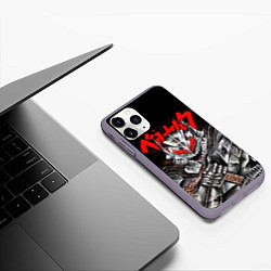 Чехол iPhone 11 Pro матовый Манга Berserk, цвет: 3D-серый — фото 2