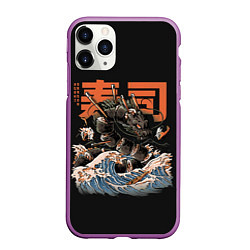 Чехол iPhone 11 Pro матовый Sushi Dragon, цвет: 3D-фиолетовый