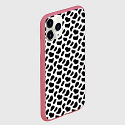 Чехол iPhone 11 Pro матовый Текстура далматина, цвет: 3D-малиновый — фото 2