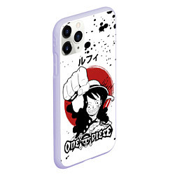 Чехол iPhone 11 Pro матовый Манки Д Луффи One Piece, цвет: 3D-светло-сиреневый — фото 2