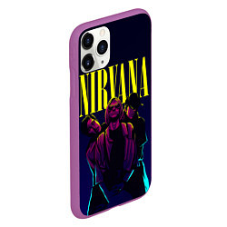 Чехол iPhone 11 Pro матовый Nirvana Neon, цвет: 3D-фиолетовый — фото 2