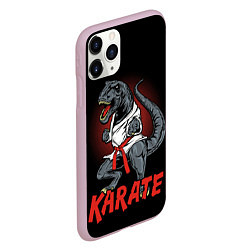 Чехол iPhone 11 Pro матовый KARATE T-REX, цвет: 3D-розовый — фото 2