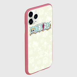 Чехол iPhone 11 Pro матовый Эмблемы One Piece Большой куш, цвет: 3D-малиновый — фото 2