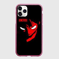 Чехол iPhone 11 Pro матовый Взгляд Луффи One Piece