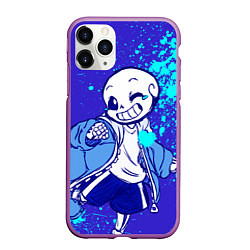 Чехол iPhone 11 Pro матовый UNDERTALE SANS BLUE