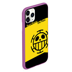 Чехол iPhone 11 Pro матовый Пираты Сердца One Piece, цвет: 3D-фиолетовый — фото 2