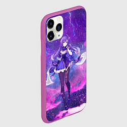 Чехол iPhone 11 Pro матовый Genshin Impact Кэ Цин, цвет: 3D-фиолетовый — фото 2