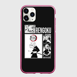 Чехол iPhone 11 Pro матовый Rengoku, цвет: 3D-малиновый