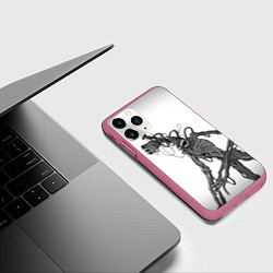 Чехол iPhone 11 Pro матовый SIREN HEAD РИСУНОК, цвет: 3D-малиновый — фото 2